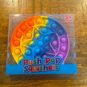 New Push Pop Squisher rainbow star design.